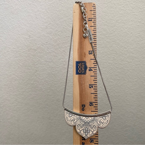 Retired BRIGHTON Casablanca Palace Reversible Silvertone Short Collar Necklace - Picture 9 of 15